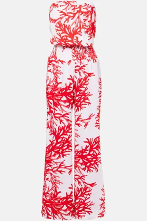 Melissa Odabash Naomi printed strapless jumpsuit