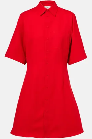 Ami Virgin wool canvas shirt dress