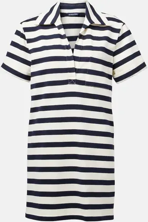 VERONICA BEARD Cayden striped cotton polo dress