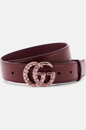 Gucci GG Marmont slim embellished leather belt
