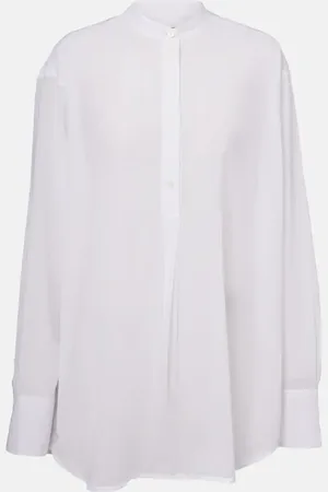 Totême Oversized cotton voile shirt