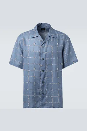BRIONI Printed linen shirt