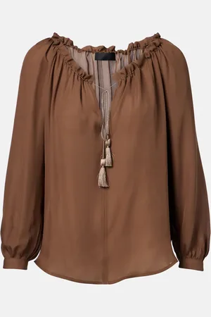 NILI LOTAN Carley silk georgette top