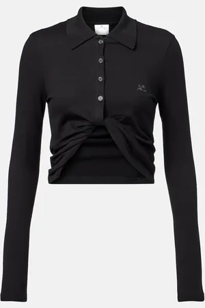 Courrèges CourrÃ¨ges Cropped cotton polo shirt