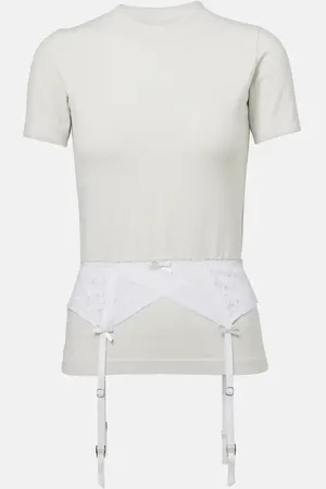 Balenciaga Lingerie cotton-blend jersey T-shirt