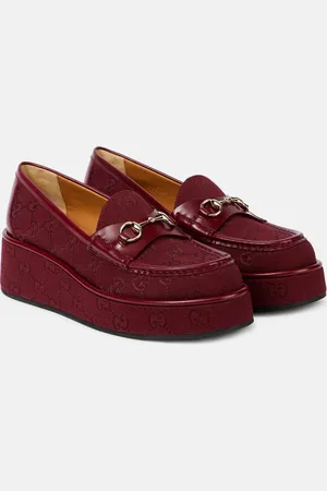 Gucci Horsebit GG Canvas platform loafers
