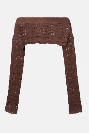 Bananhot Helena crochet cotton-blend crop top