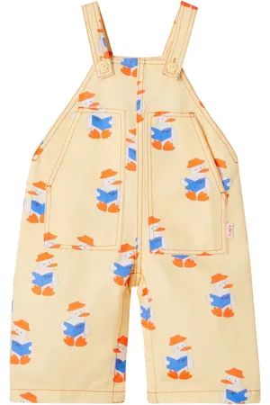 Tiny Cottons Baby Readers printed cotton overalls
