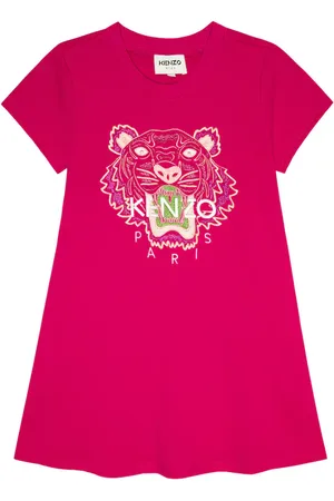 Kenzo Logo-embroidered cotton dress