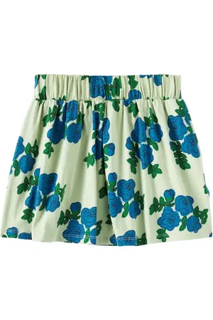 Mini Rodini Floral cotton-blend skirt