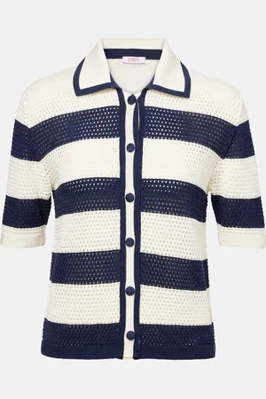 ERES Mouette striped knitted cotton-blend top