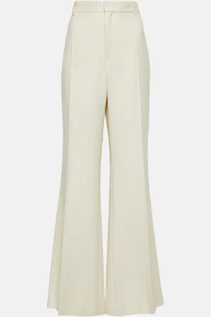 Chloé ChloÃ© High-rise silk and wool flared pants