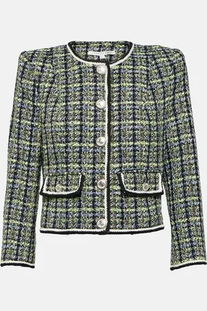 VERONICA BEARD Ceres checked cotton-blend tweed jacket