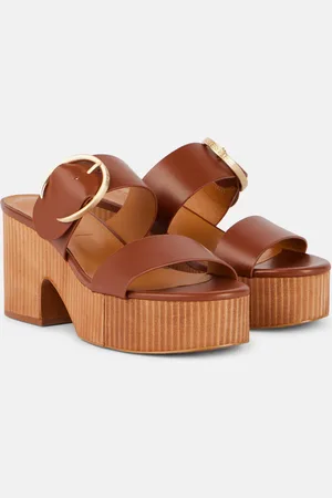 Robert Clergerie Chance leather platform mules