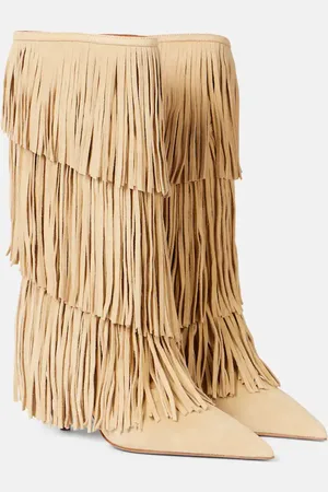 PARIS TEXAS Jessie 75 fringed suede boots