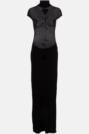 Jean Paul Gaultier Velvet jersey maxi dress