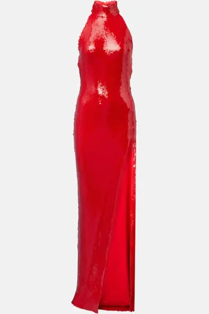 Balmain Sequined halterneck gown