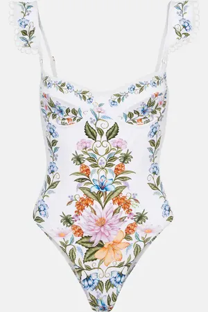 Farm Rio Sweet Bloom ruffled swimsuit