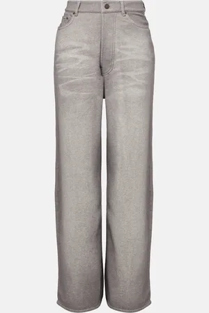 Acne Studios Mid-rise cotton fleece wide-leg pants