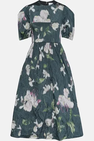 Erdem Floral taffeta midi dress