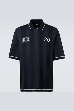 Jacquemus Liga striped jacquard polo shirt