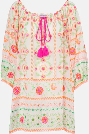 Juliet Dunn Printed cotton beach dress