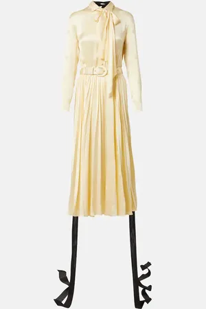 Balenciaga Bow-detail silk satin midi dress