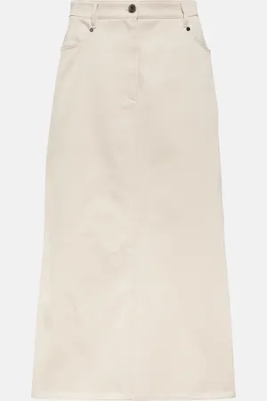 Brunello Cucinelli Denim midi skirt