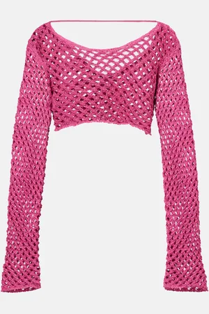 Bananhot Magen crochet cotton-blend crop top