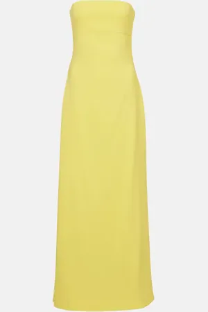 Jacquemus Caped strapless bustier gown