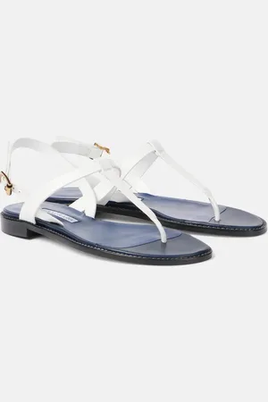 Manolo Blahnik Hata leather thong sandals
