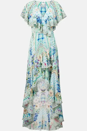 Camilla Crystal-embellished silk wrap dress