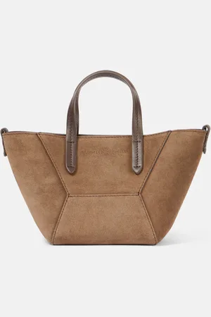 Brunello Cucinelli BC Duo Mini Monili suede tote bag