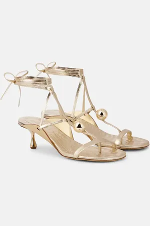 Jimmy Choo Zyra 50 metallic leather sandals