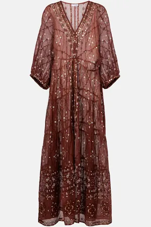 Juliet Dunn Printed cotton maxi dress