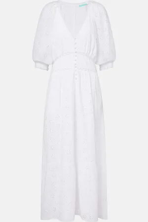Melissa Odabash Daphne broderie anglaise cotton midi dress
