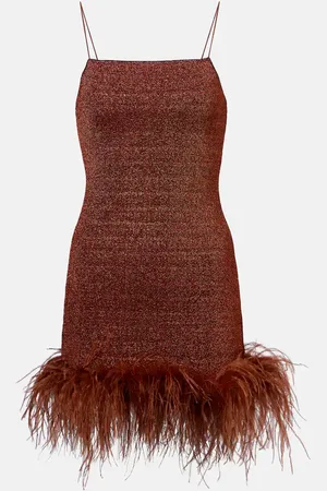 Oseree OsÃ©ree LumiÃ¨re Plumage feather-trimmed minidress