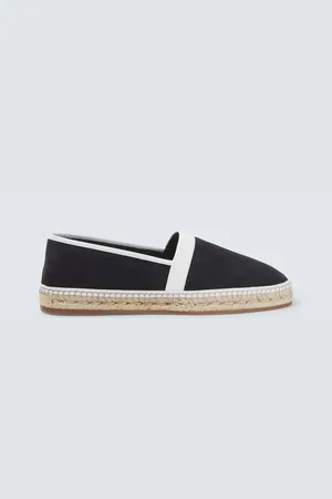 Manolo Blahnik Nerano leather-trimmed suede espadrilles