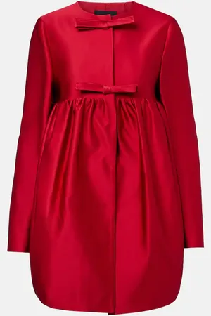 Giambattista Valli Bow-detail satin coat