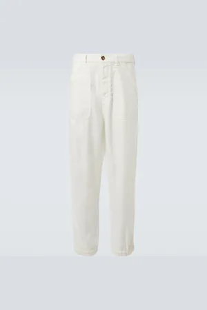 Brunello Cucinelli Linen gabardine tapered pants