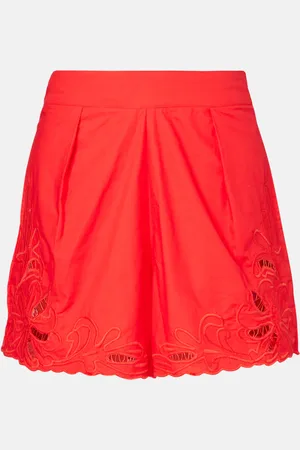 Juliet Dunn Embroidered cotton shorts