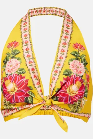 Farm Rio Spring Awakening cotton crop top