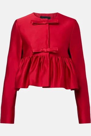 Giambattista Valli Bow-detail satin jacket