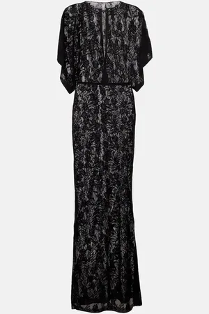 Norma Kamali Obie floral lace gown