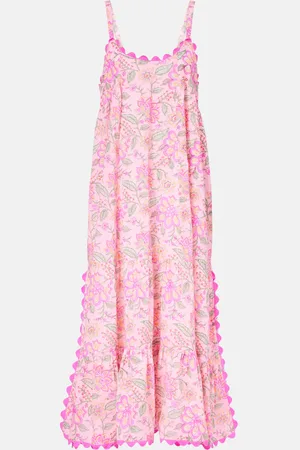 Juliet Dunn Floral printed cotton maxi dress