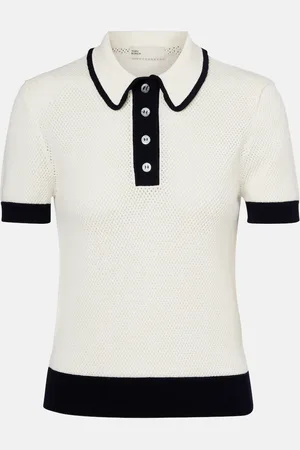 Tory Burch Open-knit polo shirt