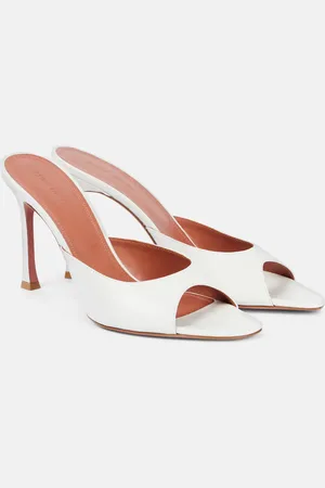 Amina Muaddi Alexa 95 leather sandals