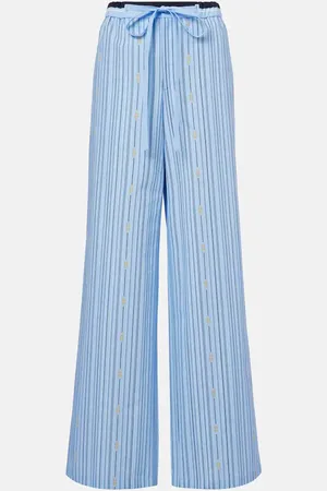 Gucci Horsebit striped cotton palazzo pants