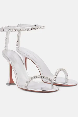 Amina Muaddi Gigi 95 embellished leather sandals