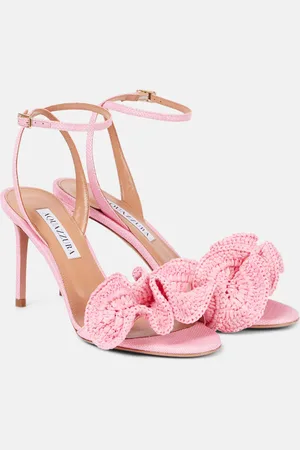 Aquazzura Noches Tropicales 85 raffia sandals